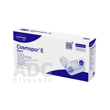 COSMOPOR E STERIL náplasť sterilná s mikrosieťkou (20x8cm) 25ks