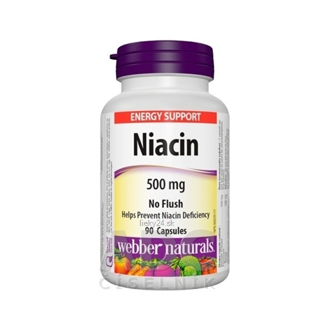 E-shop Webber Naturals Niacin 500 mg (nealergický) 90 cps