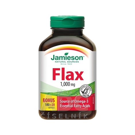 JAMIESON FLAX OMEGA-3 1000 mg ĽANOVÝ OLEJ