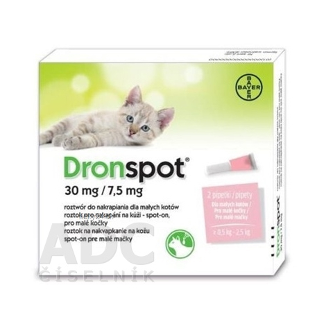 E-shop Dronspot 30 mg/7,5 mg spot-on (2 pipety)