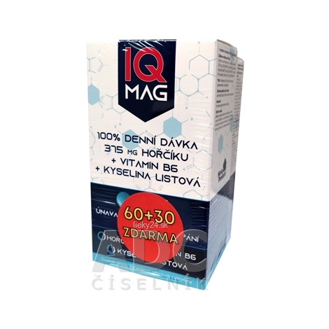 IQ MAG HORČÍK 375 mg+Vitamín B6+Kyselina Listová