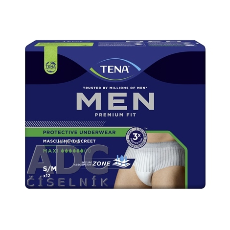 E-shop TENA Men Protective Underwear Maxi S/M naťahovacie nohavičky pre mužov 12 ks