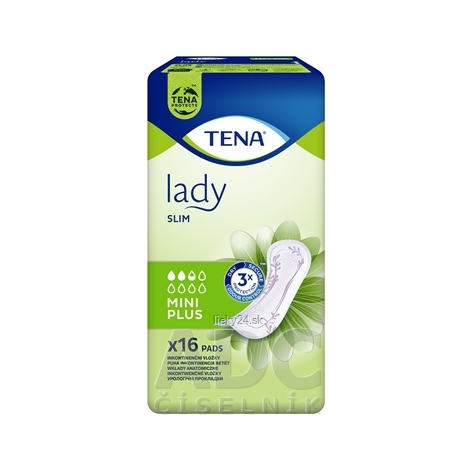 E-shop TENA Lady Slim Mini Plus absorpčné vložky pre ženy 16 ks