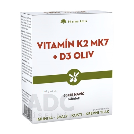 Pharma Activ Vitamín K2 MK7 + D3 OLIV