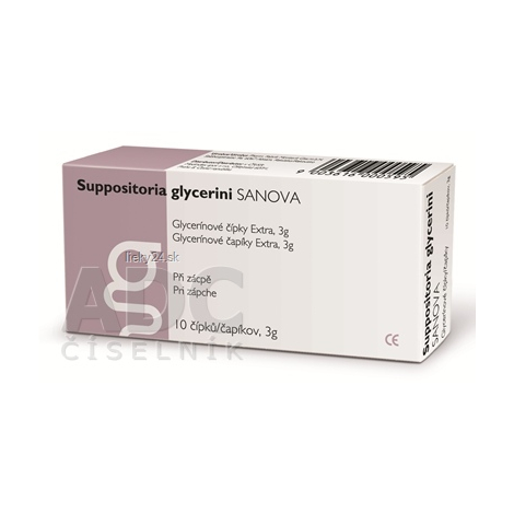 SUPPOSITORIA GLYCERINI SANOVA Extra 3g