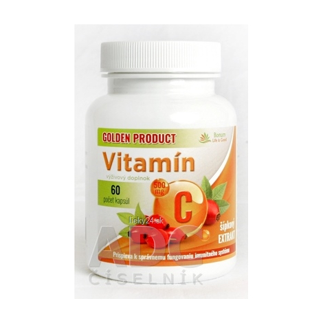 GOLDEN PRODUCT Vitamín C 500 mg + šípkový extrakt