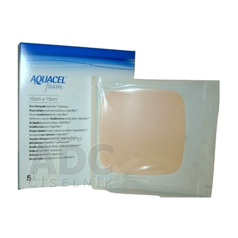 Obrázok AQUACEL Foam Hydrofilné krytie neadhezívne 15x15cm 5ks