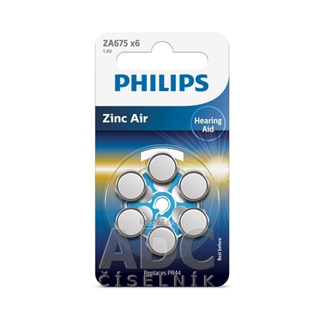 PHILIPS Zinc Air ZA675 batérie