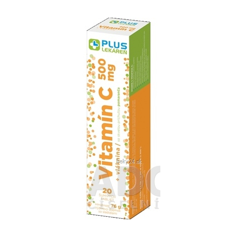 PLUS LEKÁREŇ Vitamín C 500 mg + vláknina