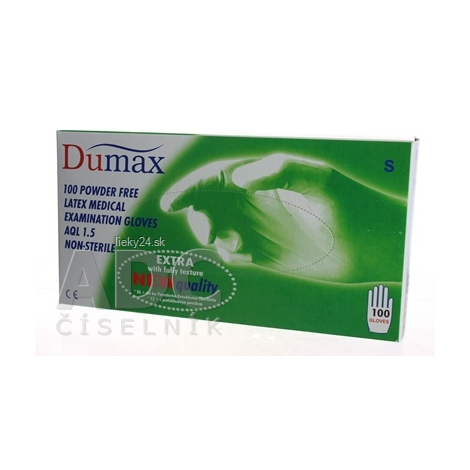 DUMAX RUKAVICE latexové  vyšetrovacie