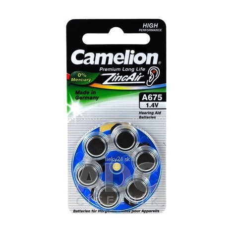 CAMELION ZincAir Premium Long Life A675 batérie