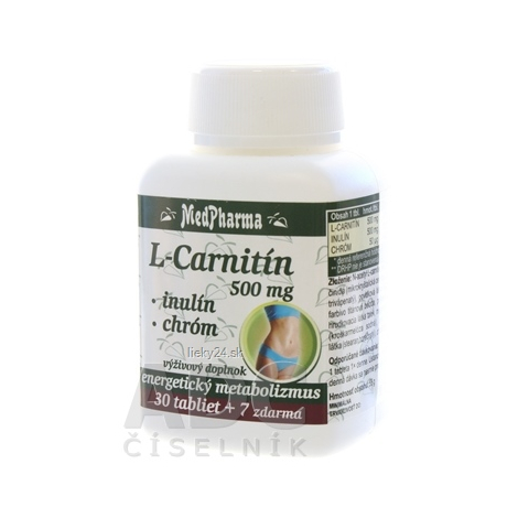 MedPharma L-CARNITÍN 500 MG + INULÍN + CHRÓM