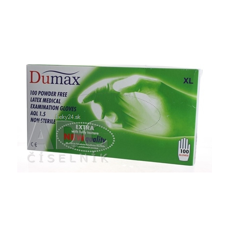 DUMAX RUKAVICE latexové  vyšetrovacie