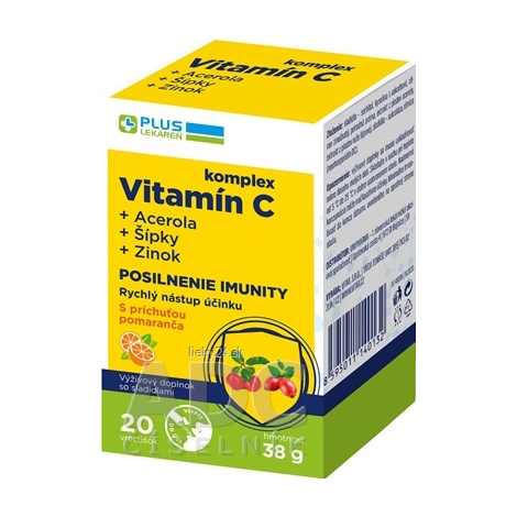PLUS LEKÁREŇ Komplex vitamín C+acerola+šípky+zinok