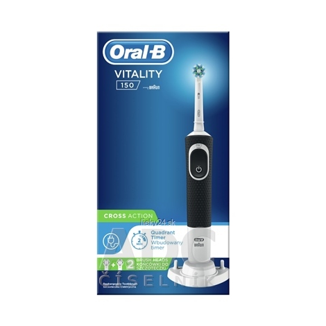 Obrázok Oral-B Vitality Black Cross Action + 1 Sensi UT refill (4210201234555)