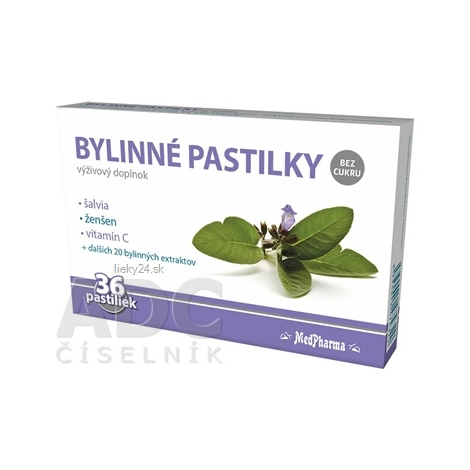 MedPharma BYLINNÉ PASTILKY Bez cukru