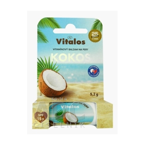 E-shop VITALOS Balzam na pery kokos SPF15
