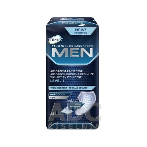 E-shop TENA Men Level 1 inkontinenčné vložky pre mužov 24 ks