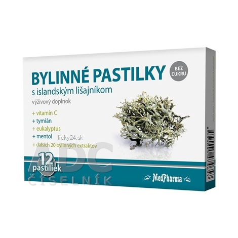 MedPharma BYLINNÉ PASTILKY Bez cukru