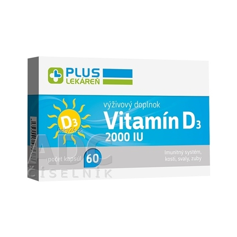 PLUS LEKÁREŇ Vitamín D3 2000 IU