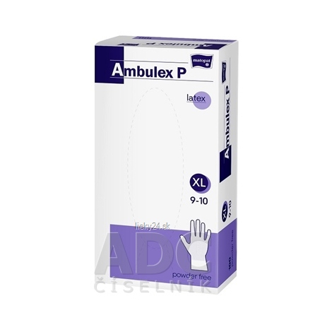 Ambulex P rukavice LATEX, potiahnuté polymérom