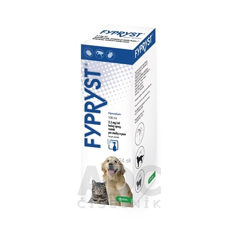 FYPRYST 2,5 mg/ml kožný sprej pre mačky a psov 100ml