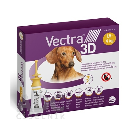E-shop VECTRA 3D spot-on psy XS (1,5–4 kg)