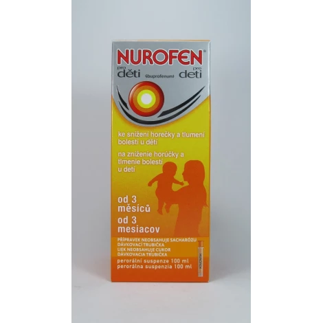 Nurofen pre deti perorálna suspenzia pomaranč 100 ml