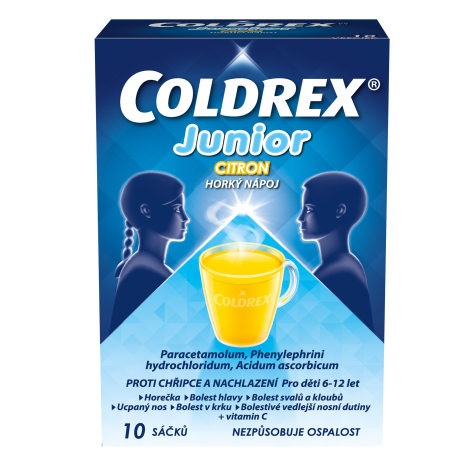  Coldrex Junior horúci nápoj citrón 10 vrecúšok