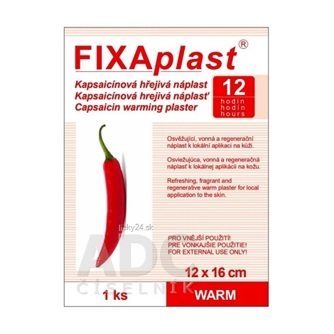 E-shop FIXAplast Kapsaicínová hrejivá náplasť WARM