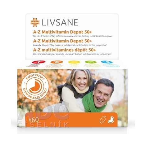 LIVSANE A-Z Multivitamín komplex 50+