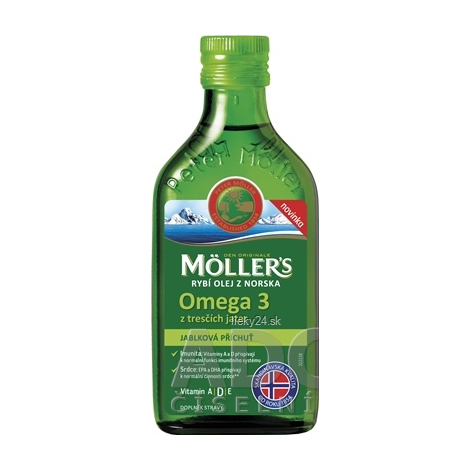 MOLLER´S Omega 3 RYBÍ OLEJ Jablková príchuť