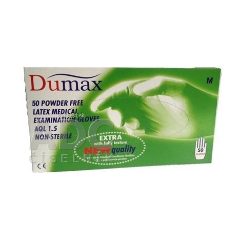 DUMAX RUKAVICE latexové vyšetrovacie