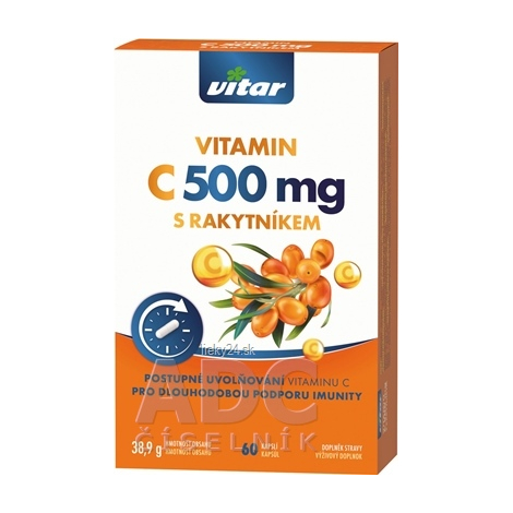 VITAR VITAMÍN C 500 mg S RAKYTNÍKOM