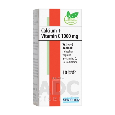 E-shop GENERICA Calcium + Vitamin C 1000 mg