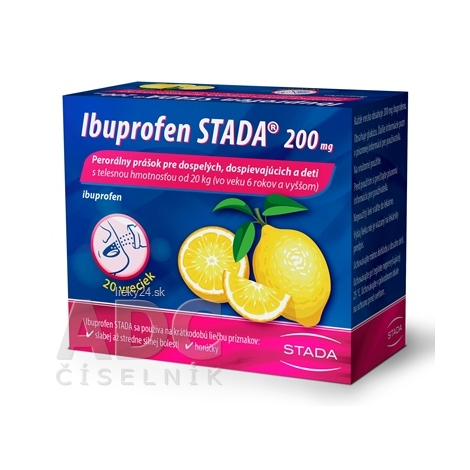 Ibuprofen STADA 200 mg perorálny prášok