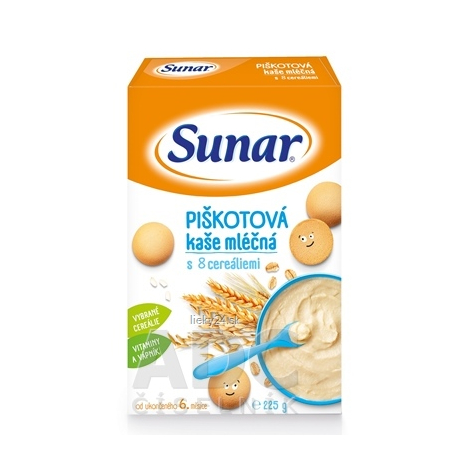 Sunar PIŠKÓTOVÁ KAŠA mliečna s 8 cereáliami