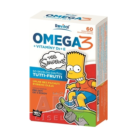 Revital OMEGA 3 + VITAMÍNY D3 + E The Simpsons