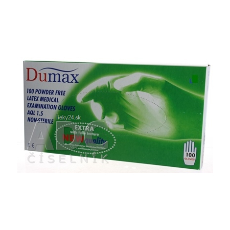 DUMAX RUKAVICE latexové vyšetrovacie