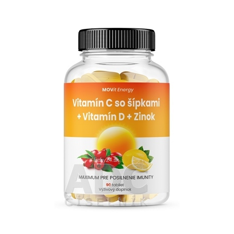 MOVit Vitamín C 1200 mg so šípkami + D + Zinok