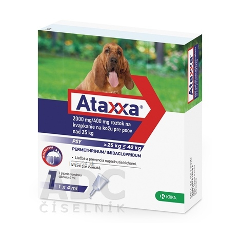 Ataxxa 2000 mg/400 mg (psy nad 25 kg)