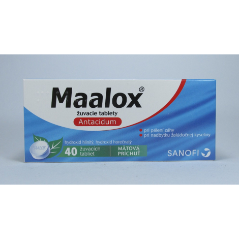 Maalox žuvacie tablety mäta 40 tbl