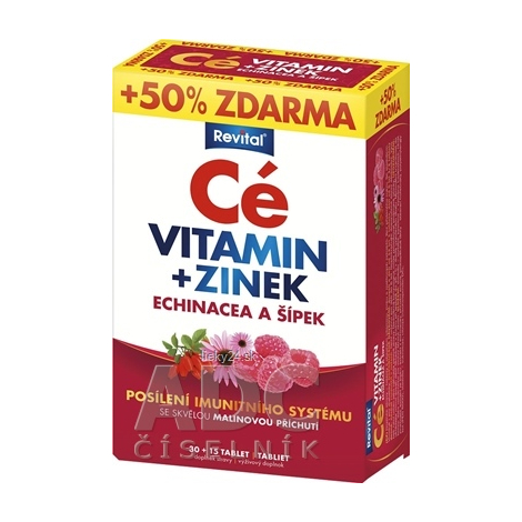 Revital Cé VITAMÍN+ZINOK, ECHINACEA A ŠÍPKA
