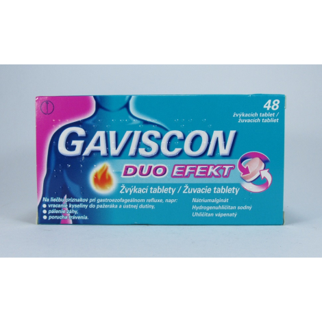 Gaviscon Duo Efekt 24 žuvacích tbl