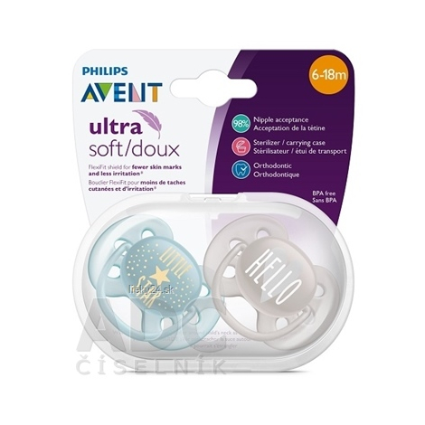AVENT CUMLÍK 6-18M Ultra soft text, chlapec
