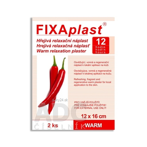 FIXAplast WARM Hrejivá relaxačná náplasť