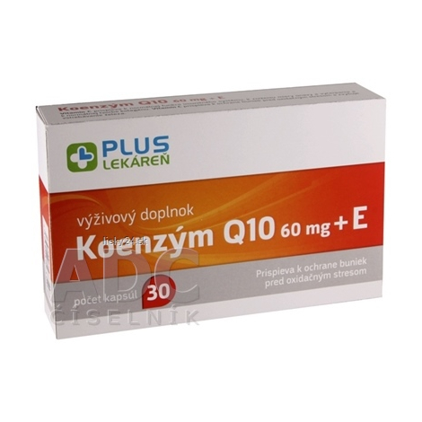 PLUS LEKÁREŇ Koenzým Q10 60 mg + E