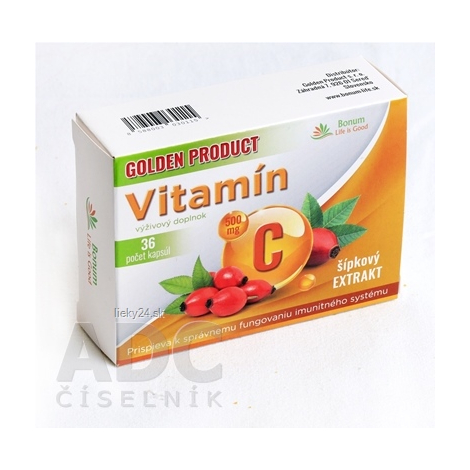 GOLDEN PRODUCT Vitamín C 500 mg + šípkový extrakt