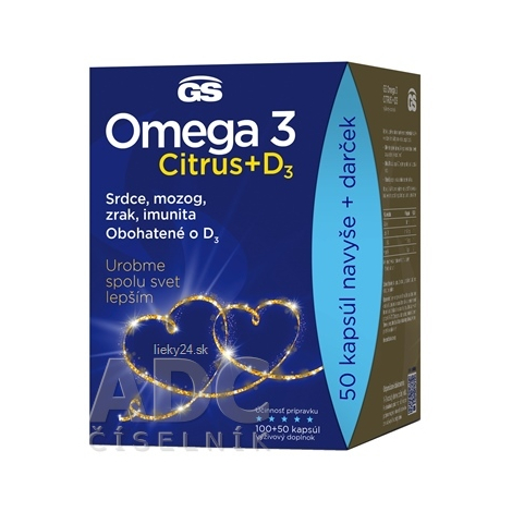 GS Omega 3 CITRUS + D3 darček 2022