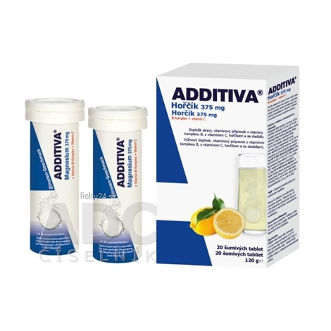 E-shop ADDITIVA Horčík 375 mg + B-Komplex + Vitamín C